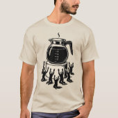 Funny Retro Coffee – Worship Coffee T-shirt (Voorkant)