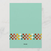 Funny Retro Colors 50th Birthday Party Kaart (Achterkant)