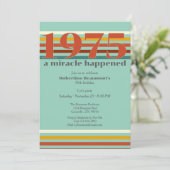 Funny Retro Colors 50th Birthday Party Kaart (Staand voorkant)