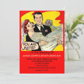 Funny retro comic kaart (Staand voorkant)