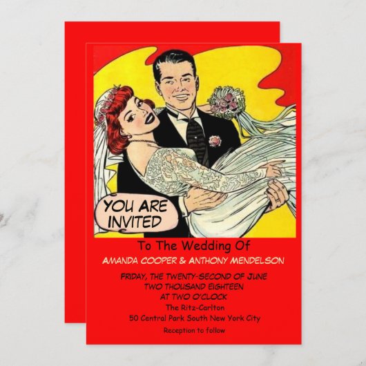 Funny retro comic kaart (Voorkant / Achterkant)