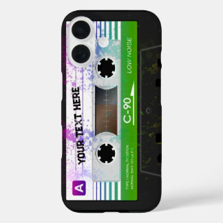 Funny Retro Compact Audio Cassette iPhone 16 Hoesje