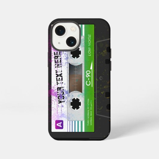 Funny Retro Compact Audio Cassette iPhone Hoesje (Achterkant)