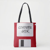 Funny Retro Computer Geek Tote Bag (Voorkant)