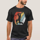 Funny Retro  cricket 80s stijl T-shirt (Voorkant)