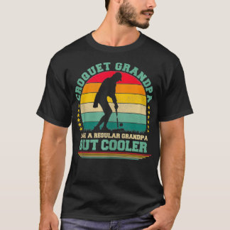 Funny  Retro Croquet Grandpa Vaderdag T-shirt