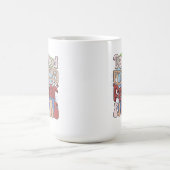 Funny retro Dad bod word art  Koffiemok (Center)