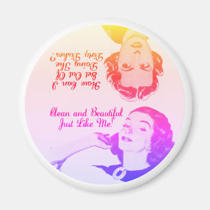 Funny Retro Dishwasher Clean Dirty Reversible Magn Magneet