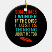 Funny Retro Disk Golf Lost Disk Frisbee Keramisch Ornament (Voorkant)
