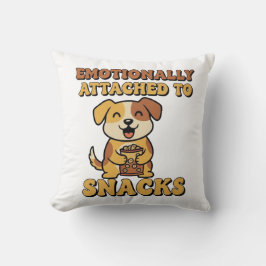 Funny Retro Dog Snack Mood Square Pillow Kussen