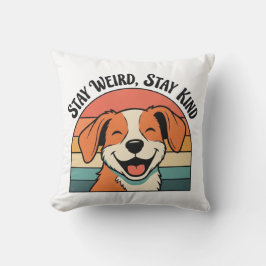 Funny Retro Dog Square Throw Pillow Kussen