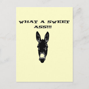 Funny Retro Donkey SweetAss Briefkaart