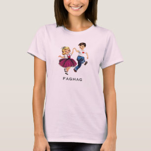 Funny Retro Fag Hag, dames T-shirt