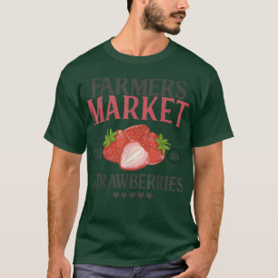 Funny Retro Farmer Market Graphic aardbei T-shirt
