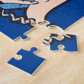 Funny Retro Feministische Pop Art Anti-Patriarchie Legpuzzel (Zijkant)