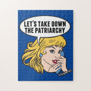 Funny Retro Feministische Pop Art Anti-Patriarchie Legpuzzel