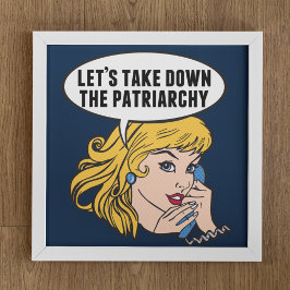 Funny Retro Feministische Pop Art Anti-Patriarchie Poster
