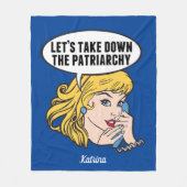 Funny Retro Feministische Pop Art Anti Patriarchy  Fleece Deken (Voorkant)