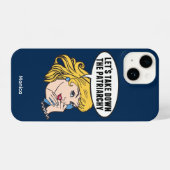 Funny Retro Feministische Pop Art Anti Patriarchy  iPhone Hoesje (Achterkant horizontaal)