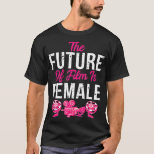 Funny Retro  filmmaker Future of Film is Fe T-shirt