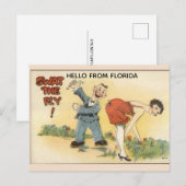 FUNNY RETRO FLORIDA POSTCARD BRIEFKAART (Voorkant / Achterkant)