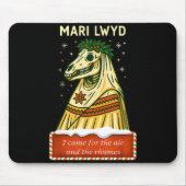 Funny Retro Folklore Skeleton Horse Mari Lwyd Yule Muismat (Voorkant)