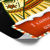 Funny Retro Folklore Skeleton Horse Mari Lwyd Yule Poster (Hoek)