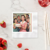 Funny Retro Friends Celebrating a Birthday Servet (Insitu)