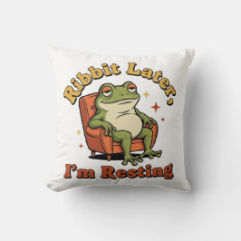 Funny Retro Frog Square Throw Pillow Kussen