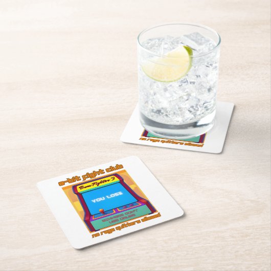 Funny Retro Gaming 80s Arcade 8-bit Gamer Humor Kartonnen Onderzetters (Insitu)