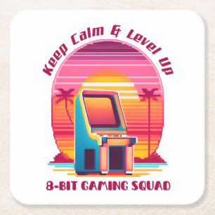 Funny Retro Gaming 80s Arcade 8-bit Gamer Humor Kartonnen Onderzetters