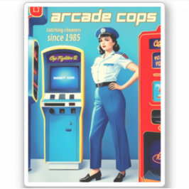 Funny Retro Gaming 80s Arcade 8-bit Gamer Humor Sticker