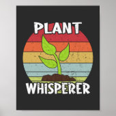 Funny Retro Gardening Plant Whisperer Poster (Voorkant)
