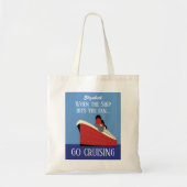Funny Retro Go Cruising, gepersonaliseerd Tote Bag (Voorkant)