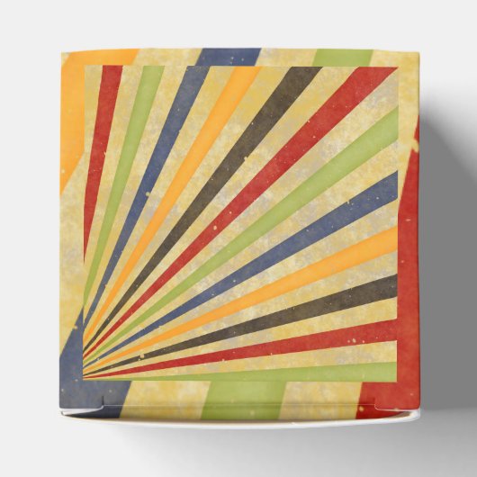 Funny Retro Grunge Rays + jouw idee Bedankdoosjes (Bovenkant)