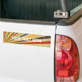 Funny Retro Grunge Rays + jouw idee Bumpersticker (Op Truck)