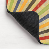 Funny Retro Grunge Rays + jouw idee Muismat (Hoek)