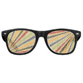 Funny Retro Grunge Rays + jouw idee Zonnebril (Voorkant)