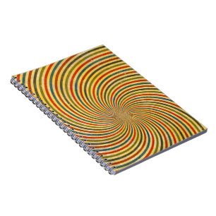 Funny Retro Grunge Swirl en jouw idee Notitieboek