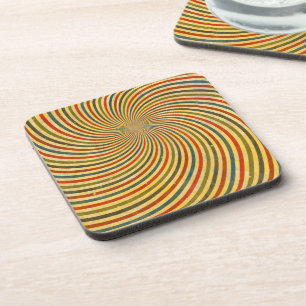 Funny Retro Grunge Swirl en jouw idee Onderzetter