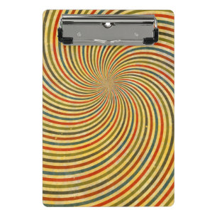 Funny Retro Grunge Swirl en jouw ideeën Mini Klembord