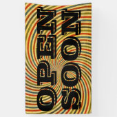 Funny Retro Grunge Swirl en jouw ideeën Spandoek (Verticaal)