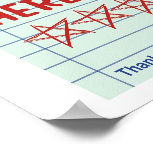 Funny Retro Guest Check Chef Was Cute Poster  (Hoek)