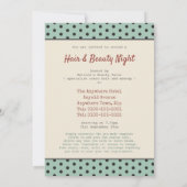 Funny Retro Hair en Beauty Salon uitnodiging voor  (Achterkant)