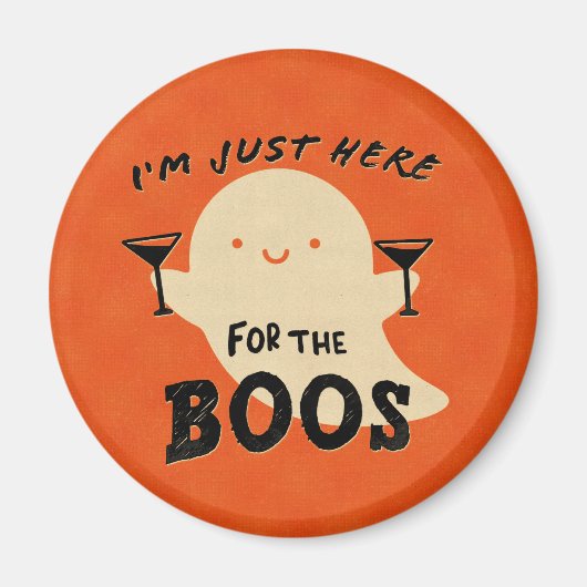 Funny Retro Halloween Party Boo Ghost Magneet (Voorkant)