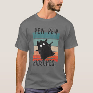 Funny Retro Hamster Guinea Pig Pew Pew T-shirt