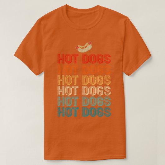 Funny Retro Hot Dog T-shirt (Design voorkant)