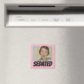 Funny Retro Houseechtgenote Fridge Magnets, SEDATE Magneet (Insitu (Vaatwasser))