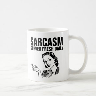 Funny Retro Houseechtgenote, SARCASM DAGELIJKS BED Koffiemok
