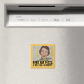 Funny Retro Housewel Magnets, Pizza Magneet (Insitu (Vaatwasser))